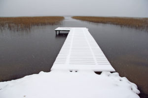Озеро Отрадное в начале зимы